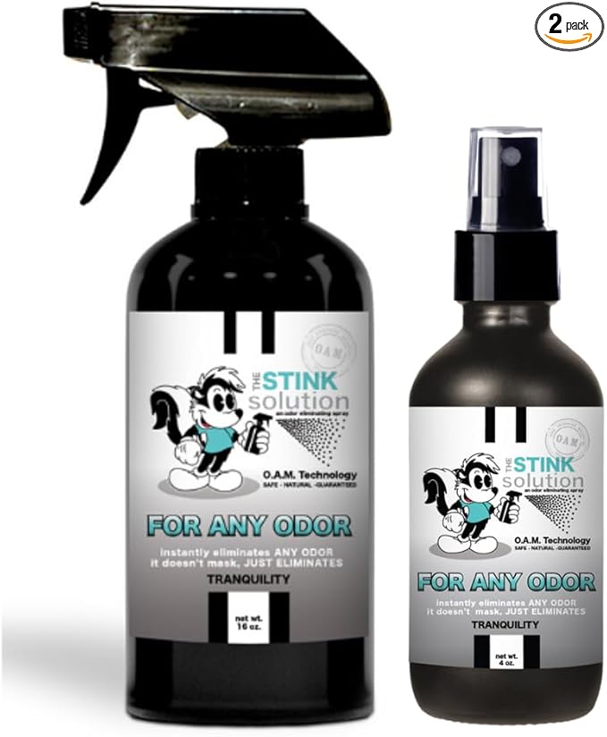The Stink Solution Odor Eliminator for Shoes Sneakers Cleats &amp All Footwear | Best Shoe Deodorizer for Smelly Feet | Fast Safe Natural Formula to Eliminate Foot Odor - Tranquility 1 16 oz 1