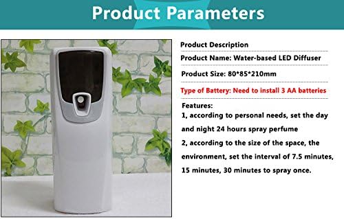 Automatic Light Sensor Perfume Refillable Aerosol Dispenser Water-Based LED Aerosol Dispenser Can Refillable Your Favorite Perfume Fit for Families Hotels Bars Office Buildings Bathrooms