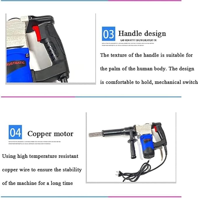 1100w Electric Needle Derusting GunHand Held Scaler Rust Removal Cleaning MachineWelding Slag CleanerRemover Tool(220V)