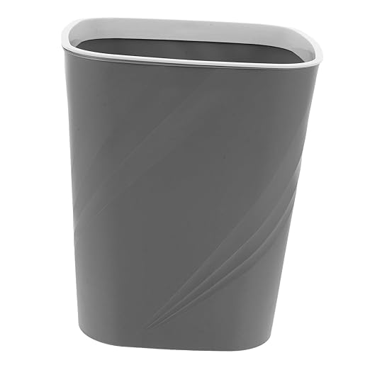 TEHAUX Large Capacity Trash Can Press Type Lid 13 Gallon Plastic Garbage Container for Kitchen Bathroom Office Slim Wastebasket Sink and Desktop Use