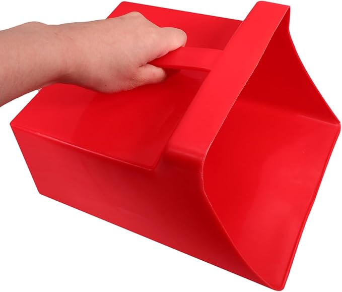 OUNONA Handheld Plastic Dustpan 9.65X8.07X5.31 Inches Lightweight Scoop Garbage Shovel for Home and Outdoor Cleaning