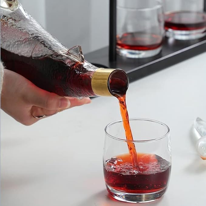 Wine Decanters 1000ml Sharks Whiskey Decanter Glass Wine bottle Liquor Decanter For Whiskey Scotch Bourbon Vodka (Wine Decanter)