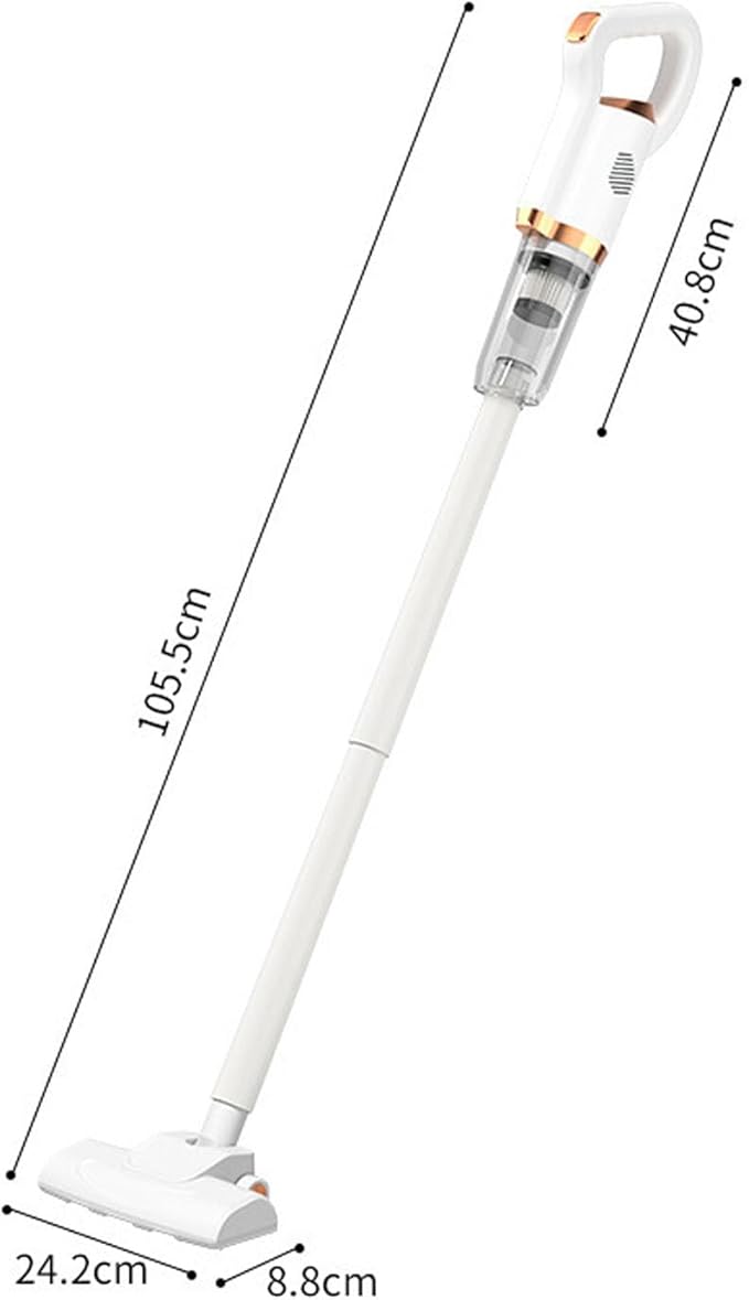 Lightweight Cordless Vacuum Cleaner 8500Pa Strong Suction Handheld Vacuum for Hard Floor Carpet 500Ml Dust Cup Long Battery Life Compact and Portable[White]