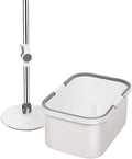 Microfiber Mop and Bucket System for Floor Cleaning with 2 Washable Flat Pads