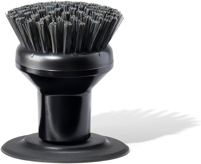 Ionic Palm Brush Magnetized to Stand Upright Stainless Steel with Replaceable Head Onyx/Black