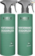 HEX Performance Deodorizing Spray Unscented 44oz (Pack of 2) - Awesome for Shoes Gear Activewear &amp Fabrics Yoga Mats &amp Gym Equipment Carpet Pets Odor Eliminator &amp Fabric Refresher