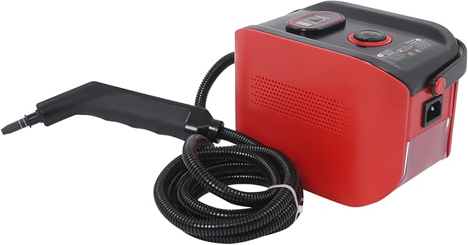 Handheld Steam Cleaner Portable Steam Cleaner 4.5 Bar Steam Cleaner for Grout Tile Kitchen Bathroom &amp Car Detailing (Red)