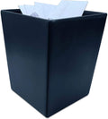 Dacasso Bonded Leather Waste Basket - Luxury Waste Basket (Navy Blue 14 QT)
