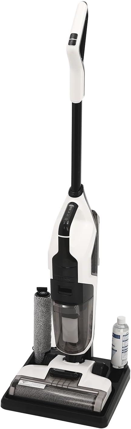 Smart Cordless Floor Cleaner Cordless Wet Dry Vacuum Floor Cleaner and Mop Cordless Vacuum Mop Combo One-Step Cleaning Vacuum Mop for Hard Floors and Sticky Messes Strong Suction