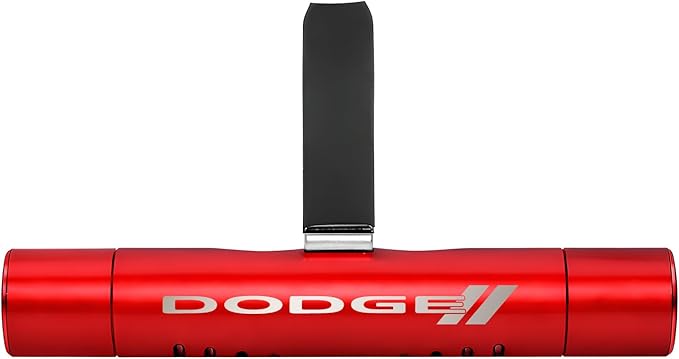 iPick Image for Dodge Car Vent Air Freshener Clip - Official Licensed Red Aluminum with Adjustable Window + 10 Refill Sticks