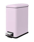 1.3 Gallon Trash Can with Removable Inner Bucket Pink Trash Can with Soft Close lid Stainless Steel Step Pedal Garbage Can for Bathroom Living Room