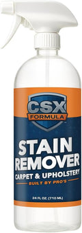 CSX Powerful Stain Remover 24oz – Heavy Duty Carpet &amp Upholstery Cleaner Professional Strength Deep Clean Formula – Removes grease wine coffee ink food and more – Made in the USA