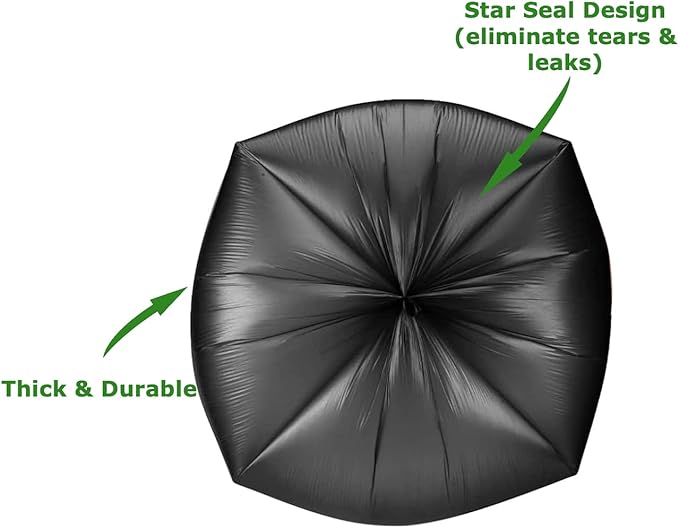 2-4 Gallon Small Black Trash Bags (440 Bags) Bathroom Garbage Bags Plastic Wastebasket Can Liners 2 Gallon 3 Gallon 4 Gallon Trash Bag for Home and Office Bins(440 Count)
