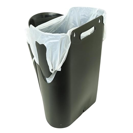 Mountable Grocery Bag Trash Can – Reuse Standard Grocery Store T-Shirt Bags with Small Bathroom/Undercabinet/Hangable Garbage Basket (2)