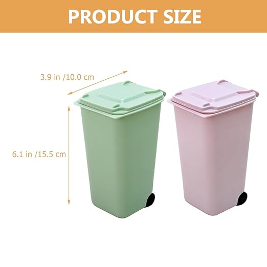STOBAZA Multifunctional Small Desk Trash Can Mini Trash Cans for Desks Lid for Kitchen