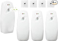 4PCS Automatic Air Freshener Spray Dispenser Wall Mounted or Free Standing Battery Operated Sprayer for Bathroom Multiple Time Scent Mist Release Settings for Room Restroom Sprayer (White L)