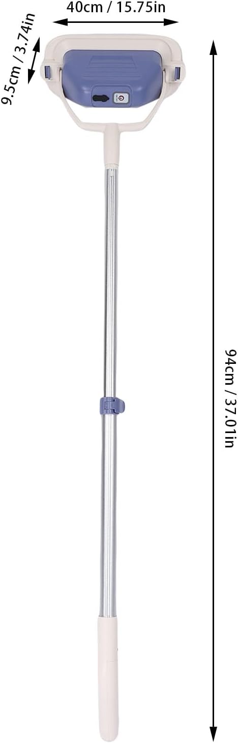 Hyuduo Electric Window Cleaner Wiper Scrubber with 11500 RPM Motor Telescopic Pole &amp Removable Head for Glass Tile Marble Car Wall