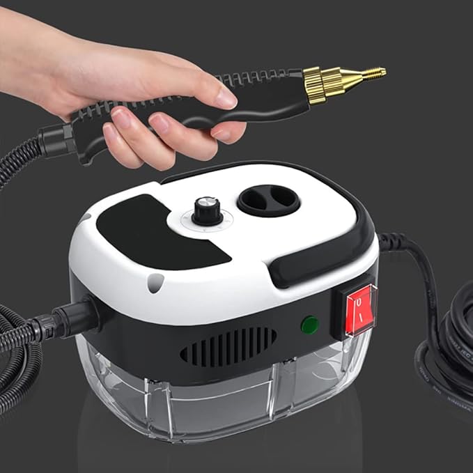 Handheld Steam Cleaner 2500W Pressurized Multi-Surface Steam Cleaner for Home Use with Extended Elbow Nozzle to Remove Grime Grease Steamer for Cleaning Floor Kitchen Wall and Car
