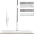 CQT Commercial Flat Microfiber Floor Mop Cleaning System 20 Wet Dry and Dust Hardwood with 4 Washable Pads Cleaner for Laminate Tile Stainless Steel Handle and Extension (PT15 New)