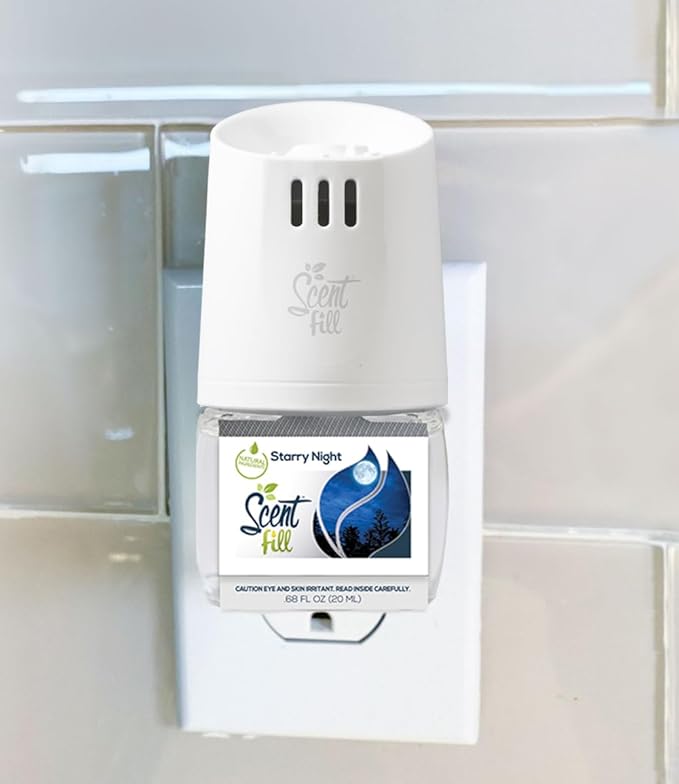 Scent Fill Starry Night Plug in Air Freshener 4 Scented Oil Refills