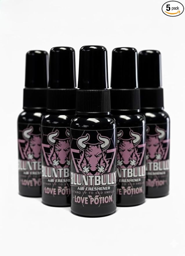 Air Freshener (Love Potion) (5 Pack) Premium Oil Based Air Freshener Spray. Long-Lasting Room Bathroom Office &amp Car Scent | Eliminates Odors from Smoke Pets &amp More
