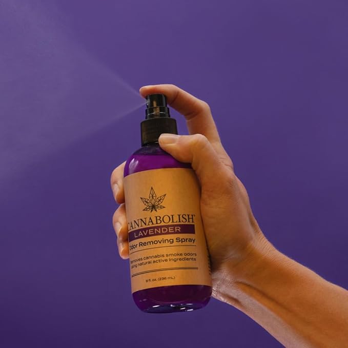 Cannabolish Lavender Smoke Odor Eliminator Spray and Air Freshener 8 fl. oz Natural Ingredients (Pack of 2)
