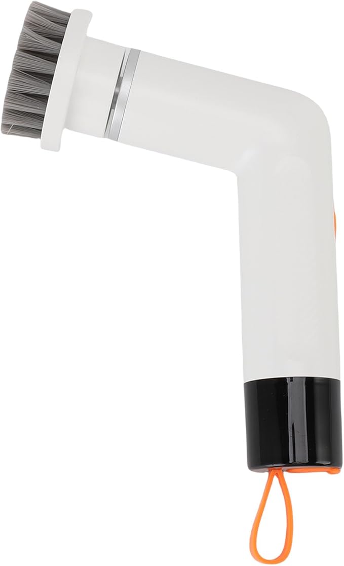 Cordless Cleaning Brush Scrubber Waterproof Bathroom Scrubber with 4 Replaceable Heads 2 Speed Adjustable White - IPX7 Rated Fast Charging Efficient Tile and Cleaner (White)