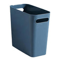 2.4 Gallon Slim Trash Can Small Plastic Wastebasket for Bathroom Office Kitchen Narrow Space Under Sink or Desk (Blue)
