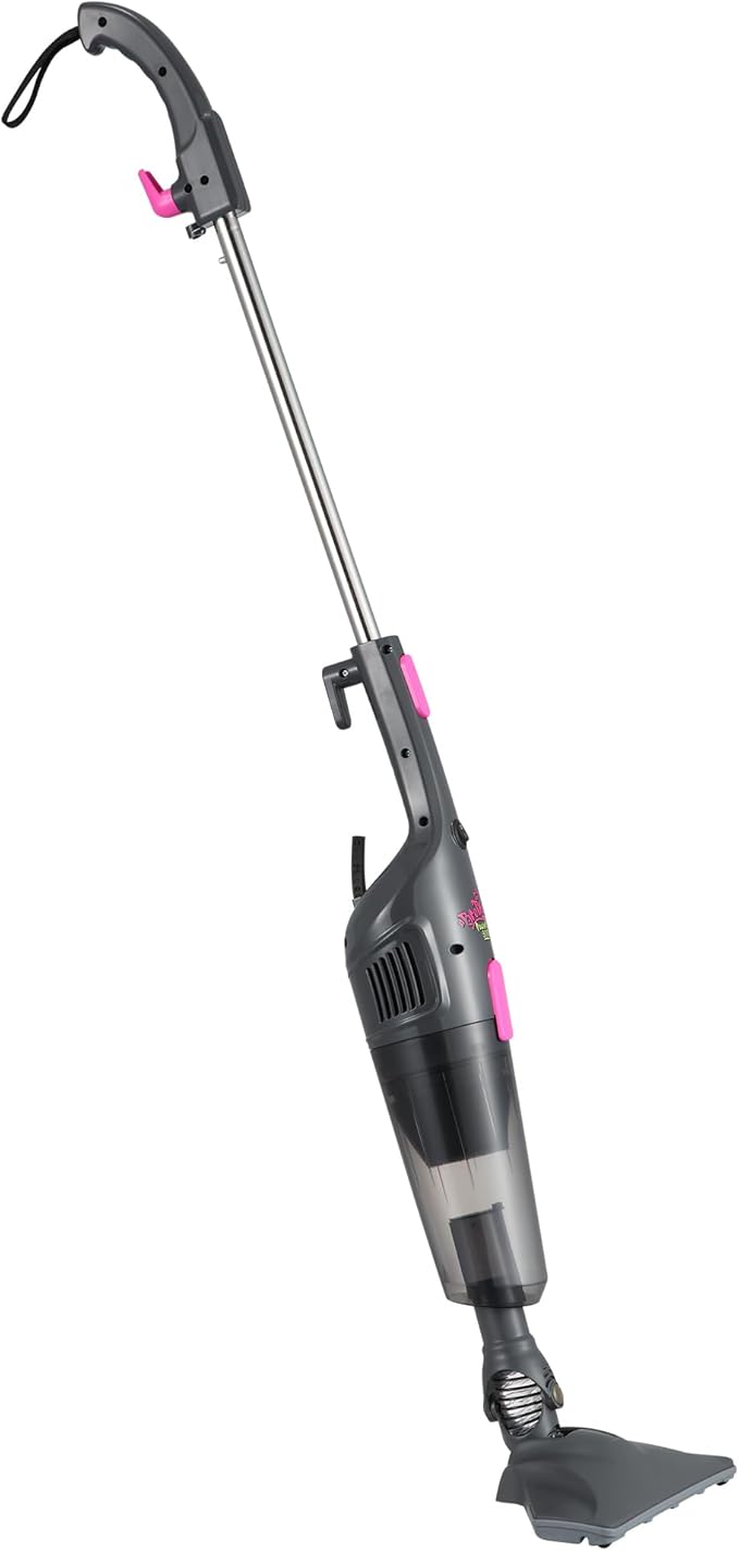 PowerVac 9000 – 2-in-1 Vacuum and Mop Combo High-Suction Corded Cleaner with Dual Filters and Reusable Mop Pads (Hot Pink)