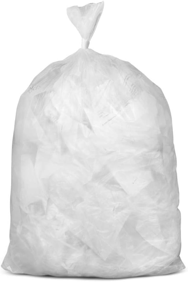Plasticplace 55-60 Gallon Trash Bags │ 17 Microns │ Clear High Density Garbage Can Liners │ 36” x 60” (150 Count)