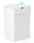 Cesun Bathroom Trash Can with Lid 4 Gallon Motion Sensor Garbage Can Automatic Touchless Trash Cans Slim Plastic Smart Waste Basket for Bedroom Office Living Room White