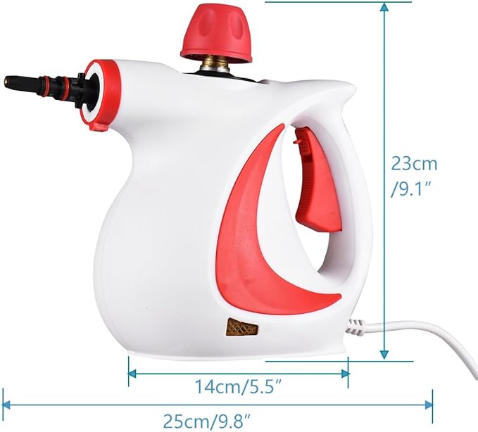 Natural Steam Cleaner Steam Cleaner Pressurized Handheld Steam Cleaner Portable Steam Cleaner Handheld High Pressure Multi-Purpose Steamer for Mattress Car Detailing Kitchen Bathroom(Blue)