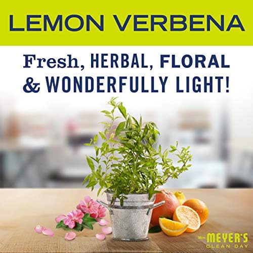 Mrs. MEYER'S CLEAN DAY Lemon Verbena Scent Foaming Hand Soap 10 Fl Oz Multi-Surface Cleaner 16 Fl Oz Dish Soap 16 Fl Oz (Variety Pack)