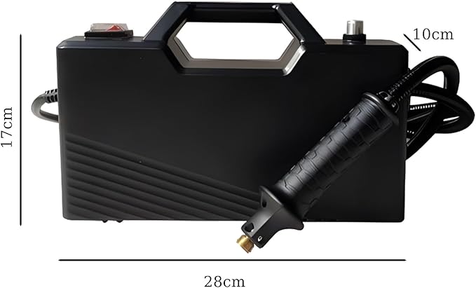 High Pressure Steam Cleaner 3800W Self Priming Steam Cleaning Machine 6000ML Portable Handheld Steamer with 2 Brushes and an Extension Elbow 9.5 Bar Steam Pressure (Black)