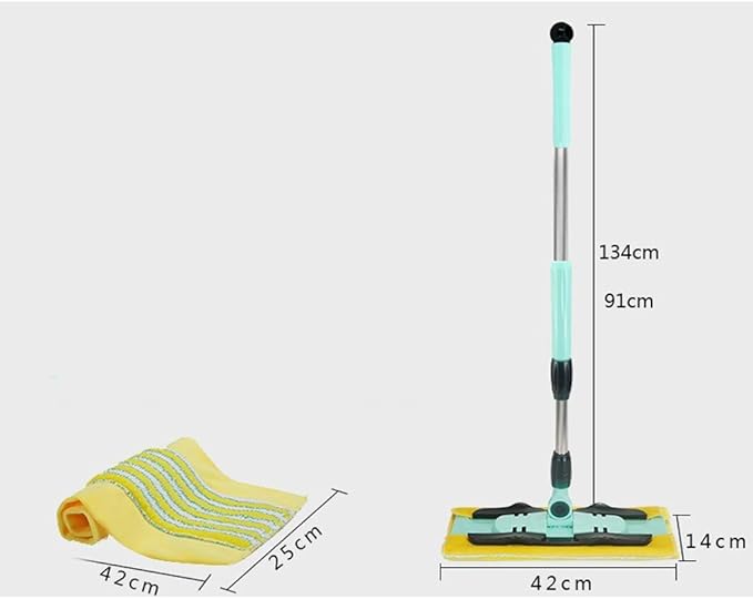 JSEIAJB Professional Microfiber Hardwood Floor Mop Flat Mops with Pieces Washable Pads for Home and Office Wet or Dry Cleaning