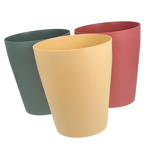 3Pcs Small Lidless Wastebasket Versatile Open Top Trash Can for Home Office and Bathroom Material for Easy Disposal and Capacity