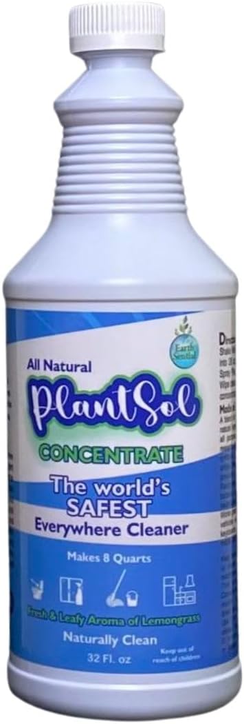 Plantsol 8X All Purpose Cleaner Concentrate Light Citrus 32oz Makes 8 Quarts All-Natural Plant-Based Multi-Surface Refill Eco-Friendly &amp Non-Toxic