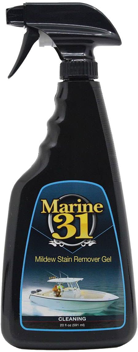 Marine 31 Mildew Stain Remover Gel | Thick Gel Formula for Marine Boat Home &amp Patio | Removes Mildew &amp Stains from Bathrooms &amp Showers | Effective Cleaner | M31-375 | 20oz