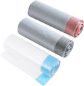 ERINGOGO Disposable Drawstring Garbage Bags 90pcs Portable Trash Bags with Handles for Kitchen and Outdoor Use Random Color Drawstring Closure