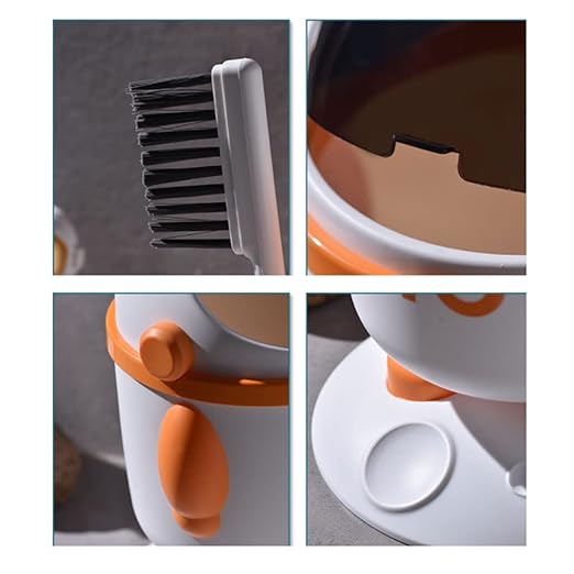 GERRIT Simple Creative Trash can Desktop Plastic Wastebasket Mini Slip lid Garbage bin Cute Small Waste Recycling bin Practical