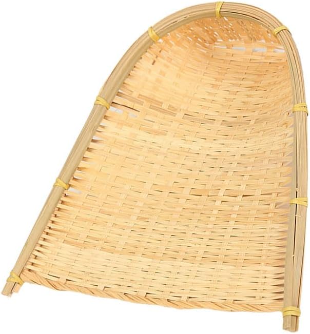 COHEALI 2-Pack Bamboo Weaving Dustpan 11.81In Durable Lightweight Handmade Bamboo Mini Dustpans for Kids DIY Crafts &amp Farmhouse Wall Decor Kindergarten Home Dollhouse