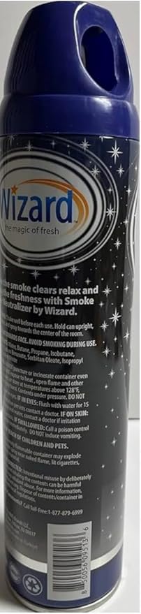 Wizard Double Action Smoke Odor Neutralizer &amp Air Freshener Eliminates Smoke Smell &amp Odors Freshens Air Long-Lasting Scent 6-Pack of 10 oz Sprays fresh breeze
