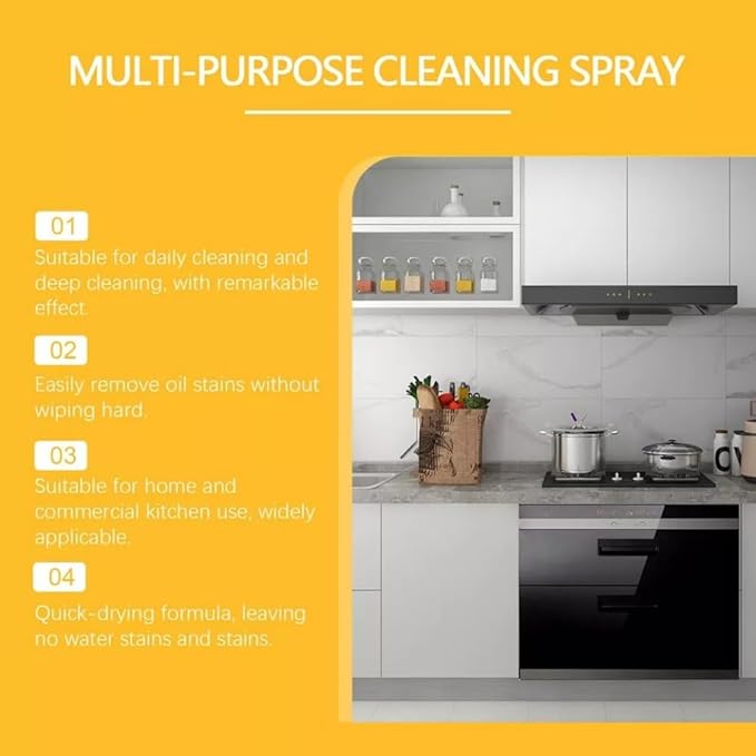 Liapu Kitchen Heavy Oil Cleaner2025 New All Purpose Kitchen Heavy Oil Cleaning Agentfor CountertopsOvensAppliances (3PCS)
