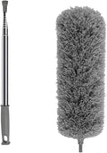 Multifunctional Retractable Duster with Bendable Head - Reusable and Washable for high Ceilings Furniture and car Cleaning(White)