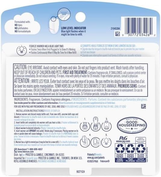 Febreze Odor-Fighting Fade Defy Plug Air Freshener - Pumpkin Roll Scent - (2) of 0.87 fl oz Refills