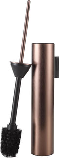BGL Toilet Brush and Holder Set Rose Gold Wall Mounted for Bathroom Round Design
