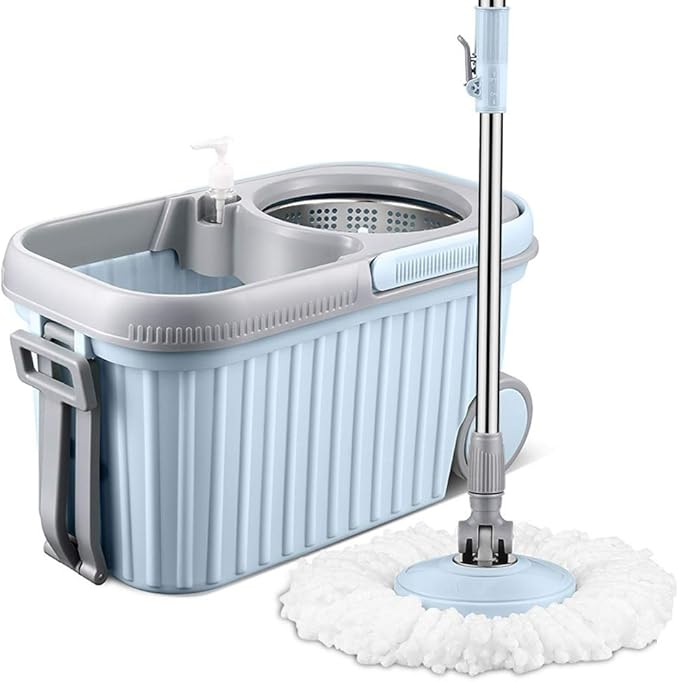Drive Rotary Mop Household Lazy Stainless Steel Pole Automatic Hand Pressure Barrel