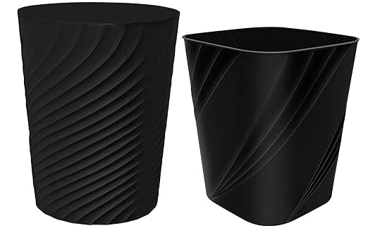 DAJITRE 1.8 Gallon Small Trash Can Wastebasket Recycling Bin 1.6 Gallon Small Plastic Trash Can Wastebasket Recycling Bin