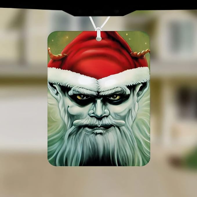 Christmas Themed Car Freshener Set of 6 - Gothic Design Car Air Freshener - Illustration Air Freshener for Car