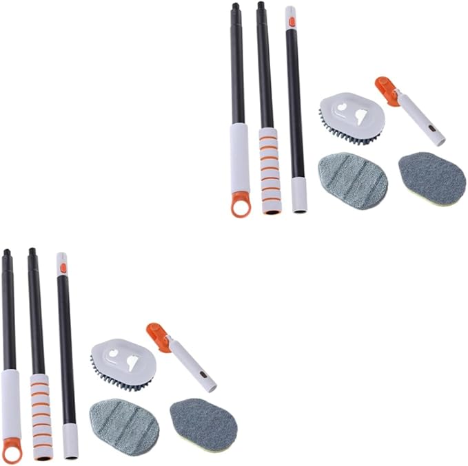 PartyKindom 2sets Bathroom Cleaner Grout Brush Tile Tub Window Cleaning Scrubber Floor Scrubber